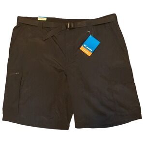 Columbia Mens Kestrel Trail Shorts Black 42 Omni-Shade Hiking 10 Inseam
